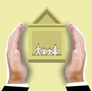 maison entre deux mains pour faire référence au fonctionnement du prêt amortissable