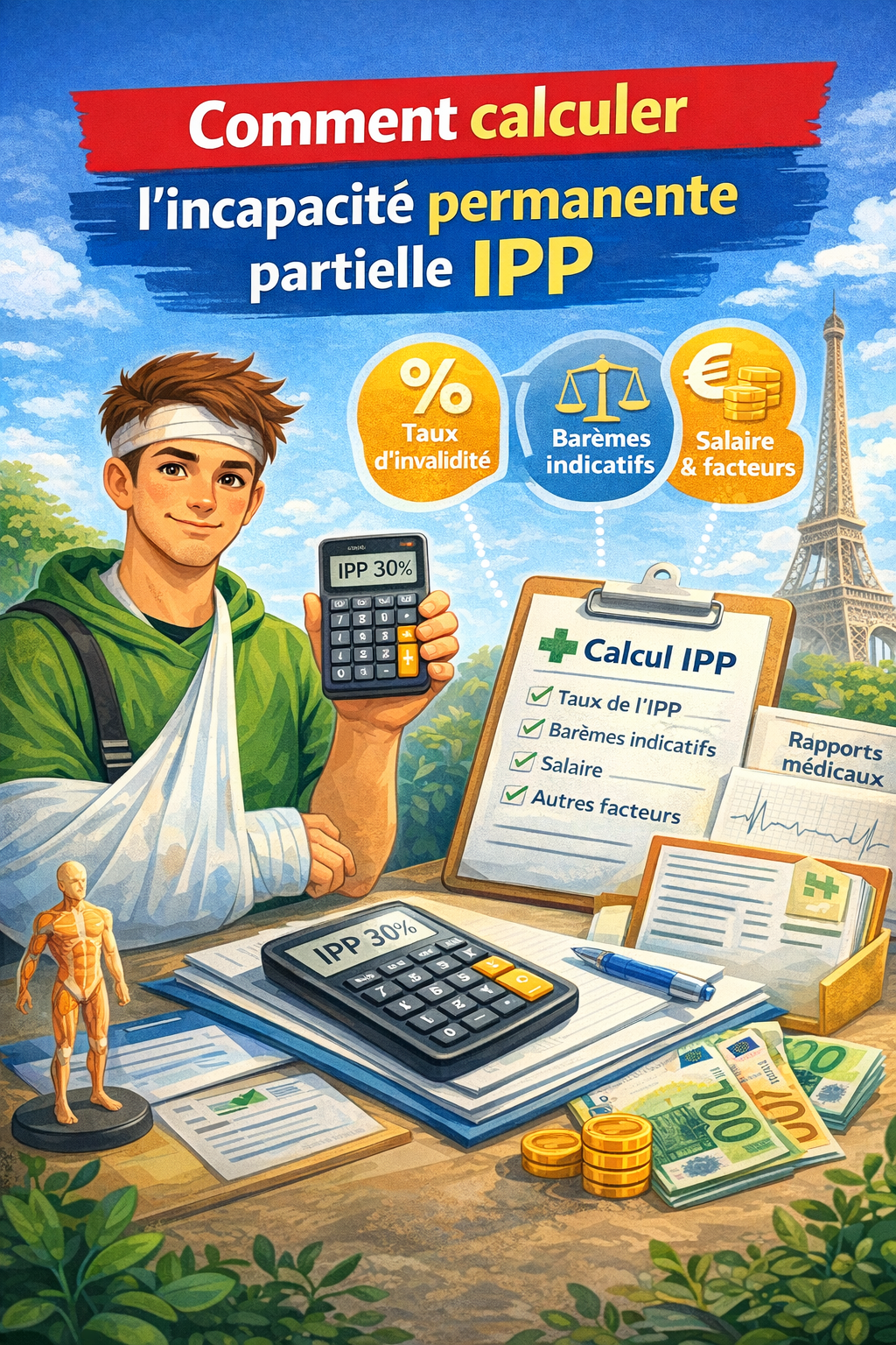 Comment calculer l’incapacité permanente partielle IPP